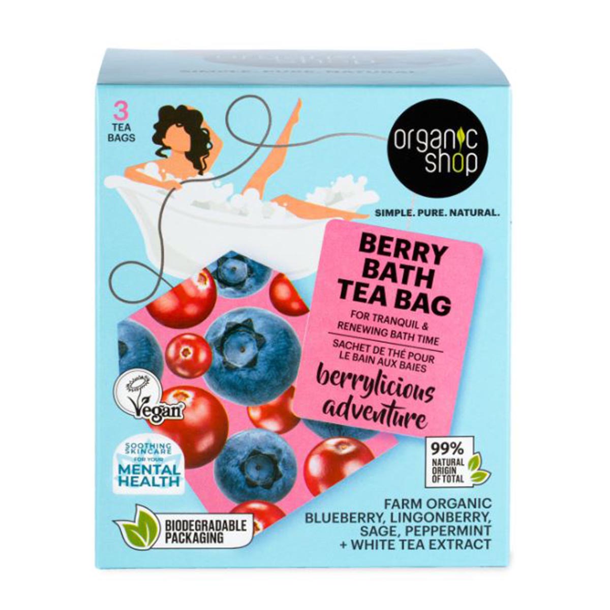 Organic Shop Berry Bath Bolsitas De Te Pack 280Un